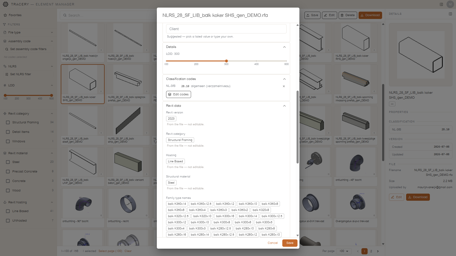 Element Manager — Details